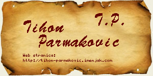 Tihon Parmaković vizit kartica